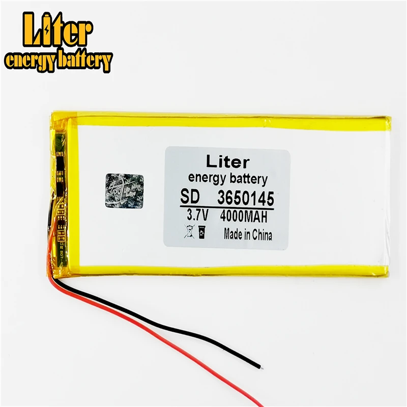 Large capacity polymer lithium battery 3650145 3.7 V 4000mah tablet computer with a built-in rechargeab
Large capacity polymer lithium battery 3650145 3.7 V 4000mah tablet computer with a built-in rechargeab