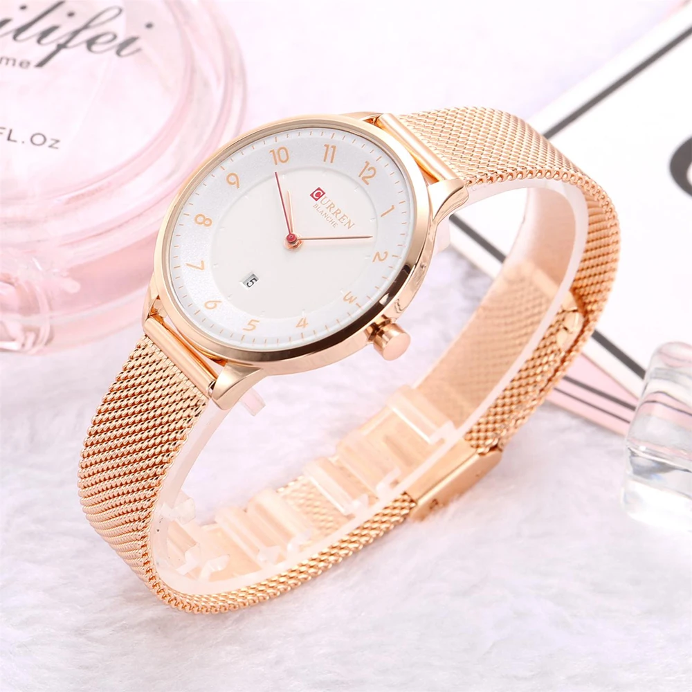 CURREN Women Watches Fashion Rose Gold Quartz Watch Ladies Top Brand Luxury Women's Casual Wristwatches Female Clock Reloj Mujer
CURREN Women Watches Fashion Rose Gold Quartz Watch Ladies Top Brand Luxury Women's Casual Wristwatches Female Clock Reloj Mujer