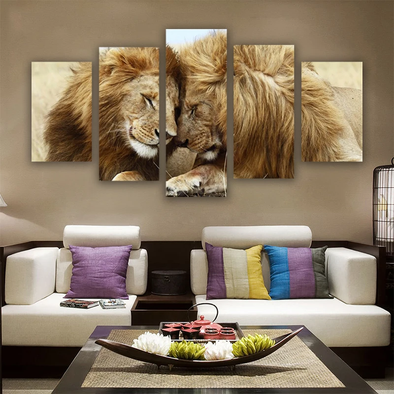 Canvas Wall Art 5 Piece HD Print Lions Poster Animal Pictures Modern Home Decorative Framed Living Room Decoration Paintings
Canvas Wall Art 5 Piece HD Print Lions Poster Animal Pictures Modern Home Decorative Framed Living Room Decoration Paintings