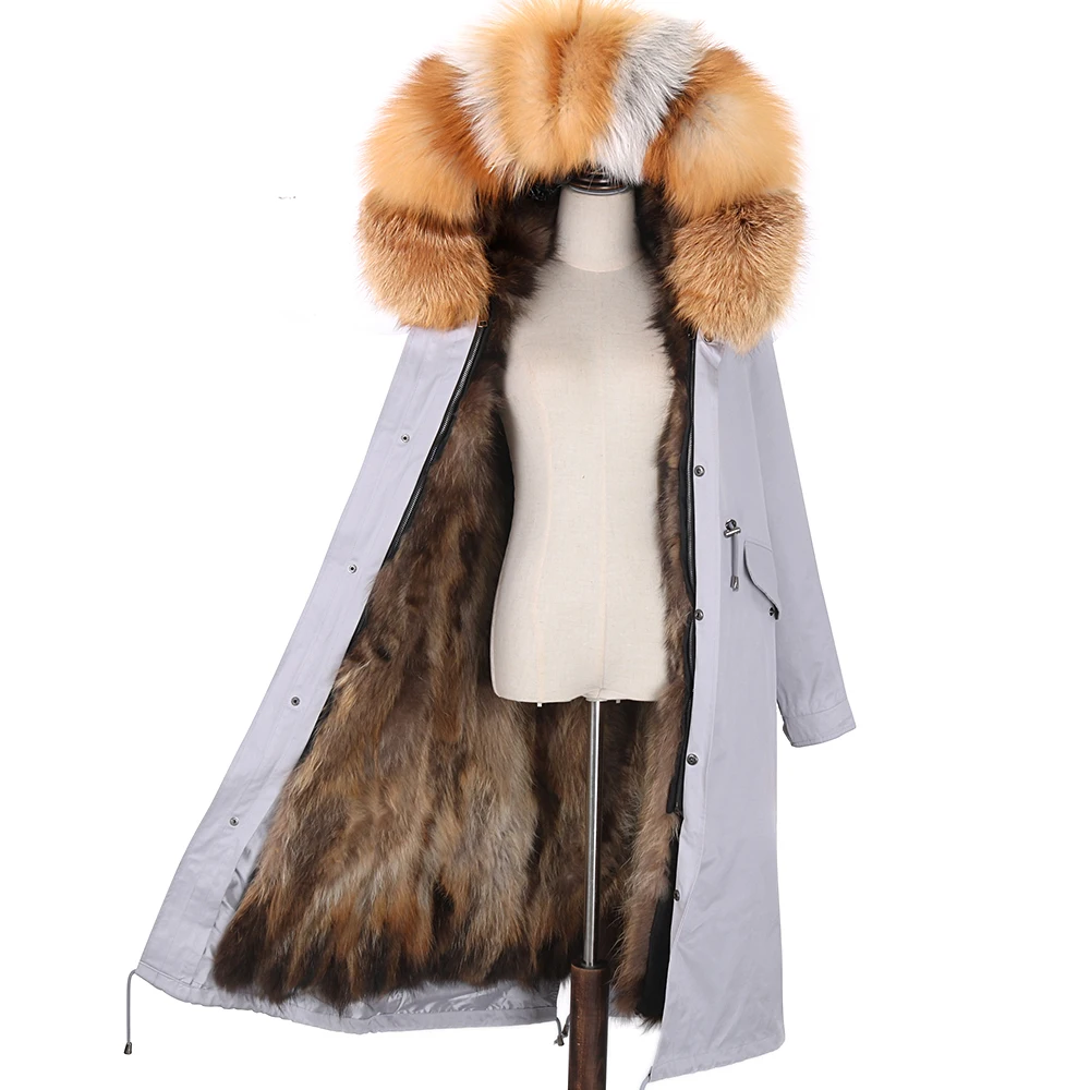 7XL Real Fox Fur Liner Natural Raccoon Fur Collar Hood Waterproof Jackets Real Fox Fur Winter Coat Women X-Long Parkas
7XL Real Fox Fur Liner Natural Raccoon Fur Collar Hood Waterproof Jackets Real Fox Fur Winter Coat Women X-Long Parkas