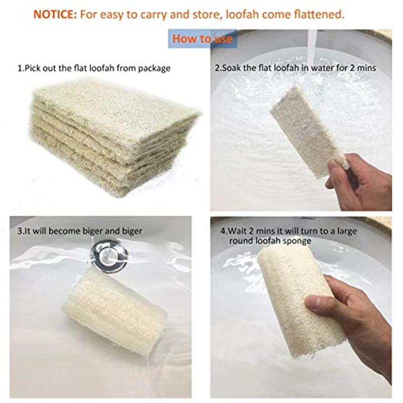 2PCS Natural Organic Loofah Sponges Exfoliating Shower Loofah Body Scrubbers Exfoliating Loofah Sponges Bath and Body Sponge
2PCS Natural Organic Loofah Sponges Exfoliating Shower Loofah Body Scrubbers Exfoliating Loofah Sponges Bath and Body Sponge