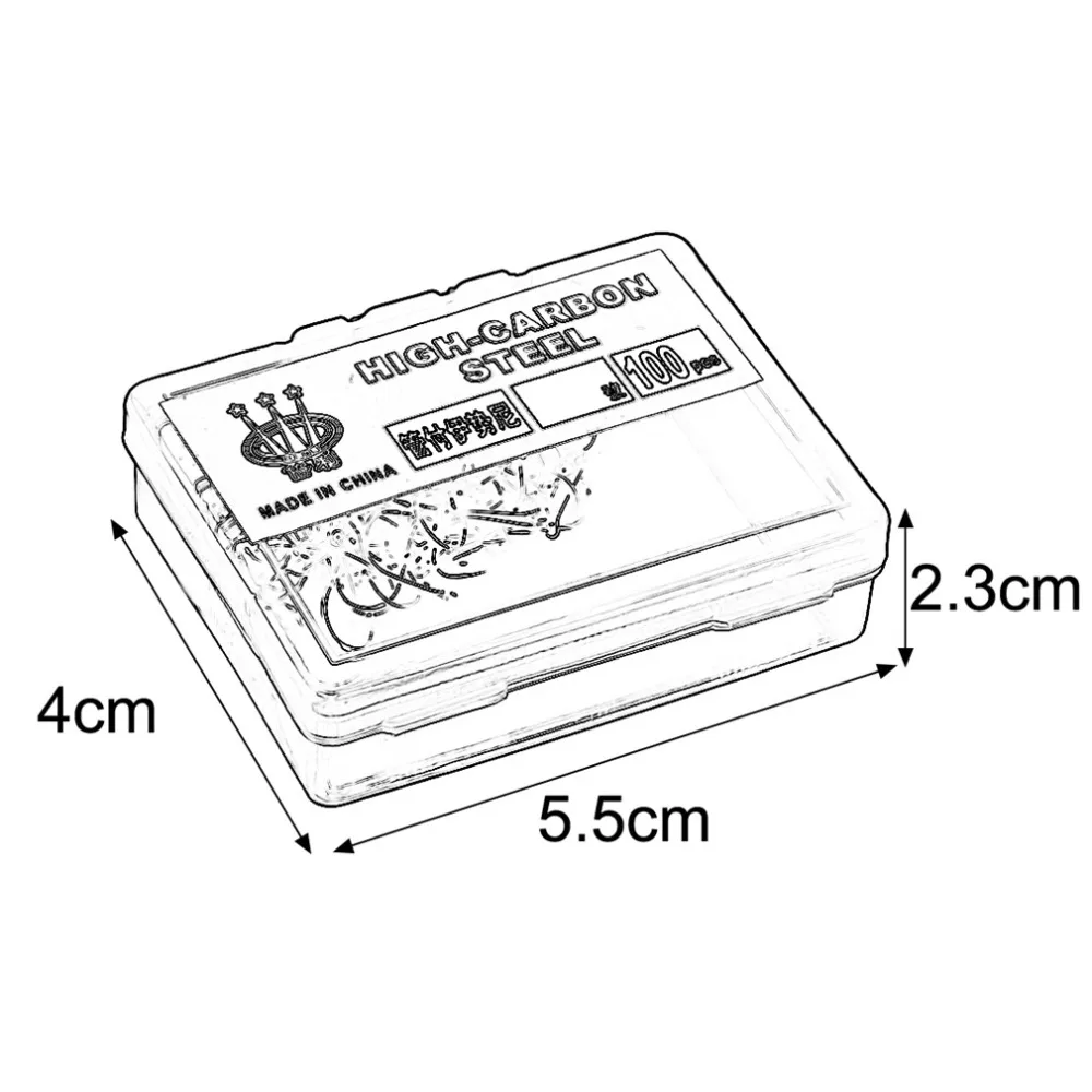 100pcs Wholesalers Fishing Bait Barb Fishhook Lure Tackle With Box Size 4/6/8/10/12
100pcs Wholesalers Fishing Bait Barb Fishhook Lure Tackle With Box Size 4/6/8/10/12