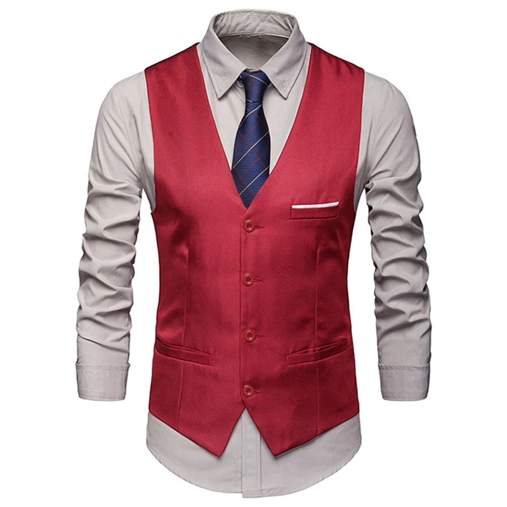 Men Formal Suit Sleeveless Vest Slim Gentleman Wedding Party Business Wear Tops Solid Color Gilet Homme
Men Formal Suit Sleeveless Vest Slim Gentleman Wedding Party Business Wear Tops Solid Color Gilet Homme