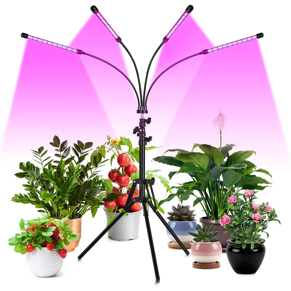 

Adjustable 38-120cm/15-47in Plant Grow Light Floor with Stand Full Spectrum Heads for Indoor Plants Tripod Stand 3 Modes D30