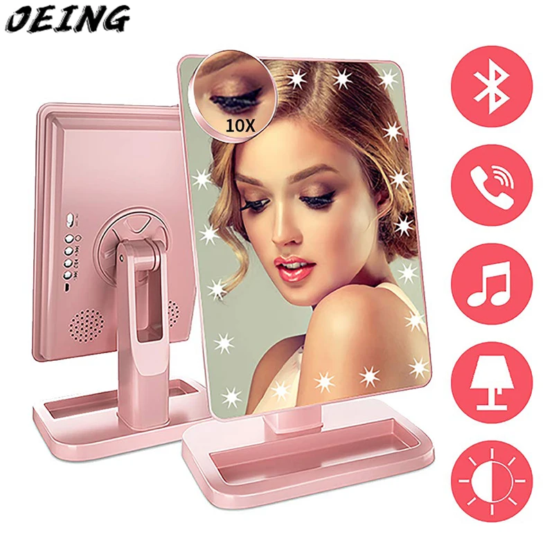With Light And Bluetooth Make-UP Mirror, Touch Screen Wireless Audio Speaker, Adjustable Light And 10x Magnifying Make-UP Mirror
With Light And Bluetooth Make-UP Mirror, Touch Screen Wireless Audio Speaker, Adjustable Light And 10x Magnifying Make-UP Mirror
