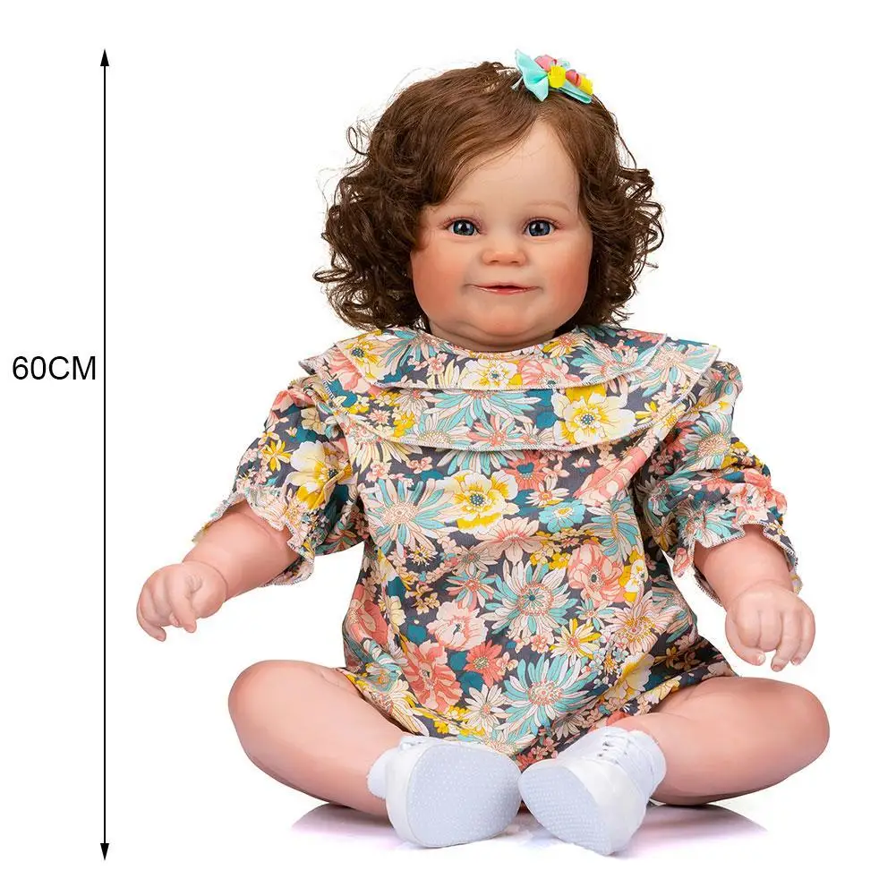 24Inches Limited Edition Reborn Doll Kit Simulation Flesh-colored Popular Kit Lifelike Curly Hair Floral Skirt Reborn Doll
24Inches Limited Edition Reborn Doll Kit Simulation Flesh-colored Popular Kit Lifelike Curly Hair Floral Skirt Reborn Doll