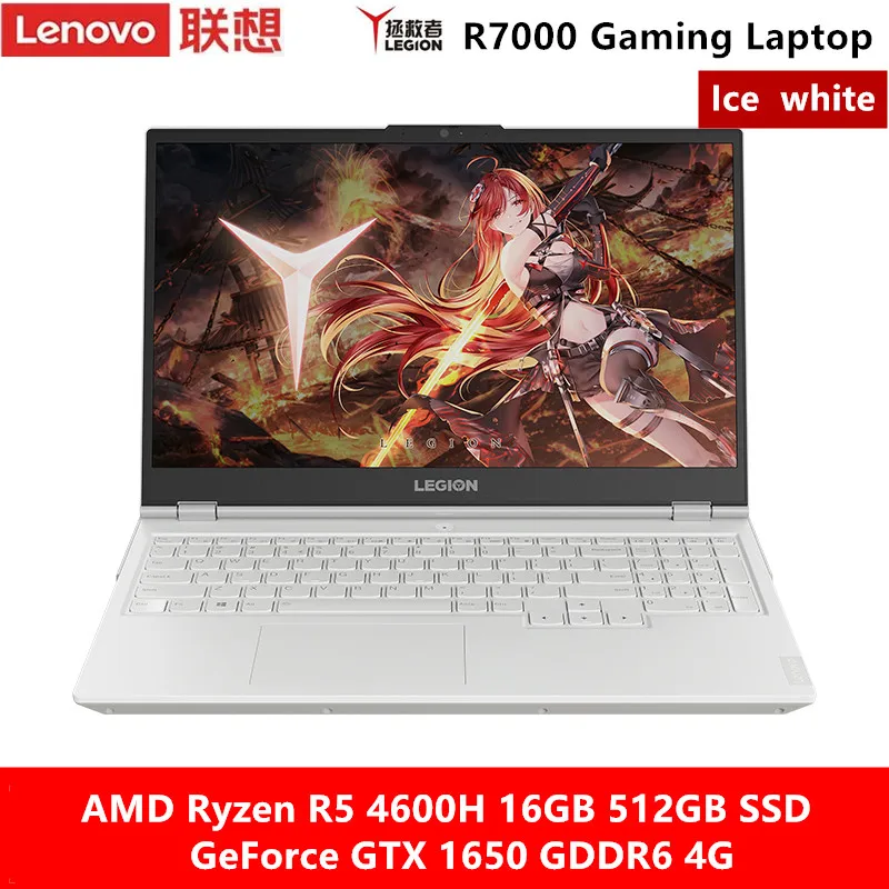 

Lenovo Legion R7000 Gaming Laptop 15.6 "FHD IPS AMD Ryzen R5 4600H 16GB 512GB SSD GTX 1650 GDDR6 4G GPU Portable Notebook