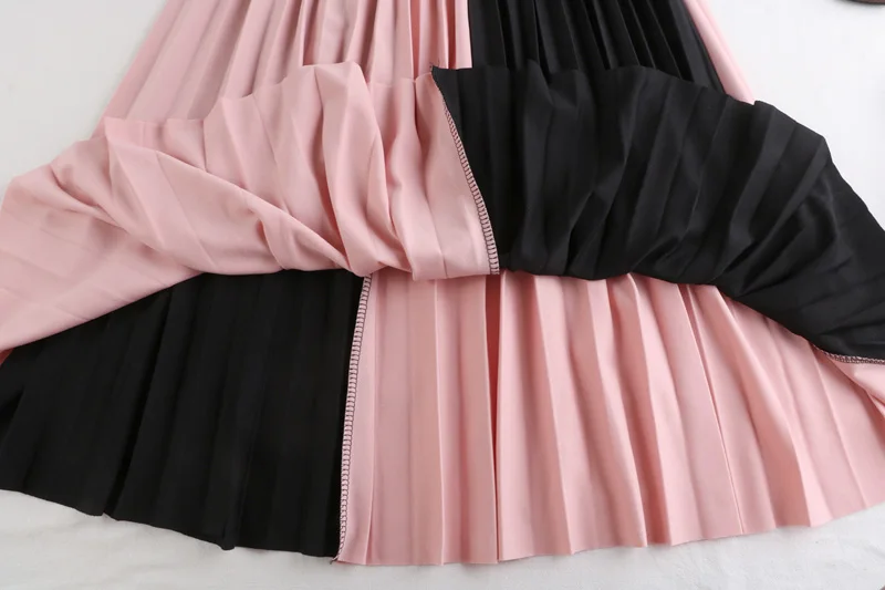 F82 New Autumn Winter Elastic waist Big Hem Skirt Patchwork Pleated Mid-Length Skirts Women
F82 New Autumn Winter Elastic waist Big Hem Skirt Patchwork Pleated Mid-Length Skirts Women