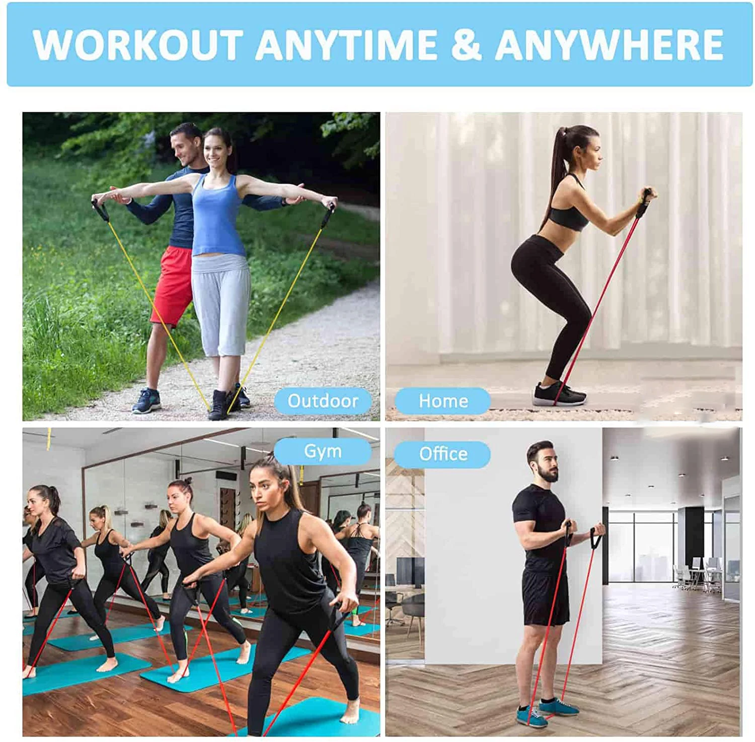 5 Levels Resistance Bands with Handles Yoga Pull Rope Elastic Fitness Exercise Tube Band for Home Workouts Strength Training
5 Levels Resistance Bands with Handles Yoga Pull Rope Elastic Fitness Exercise Tube Band for Home Workouts Strength Training