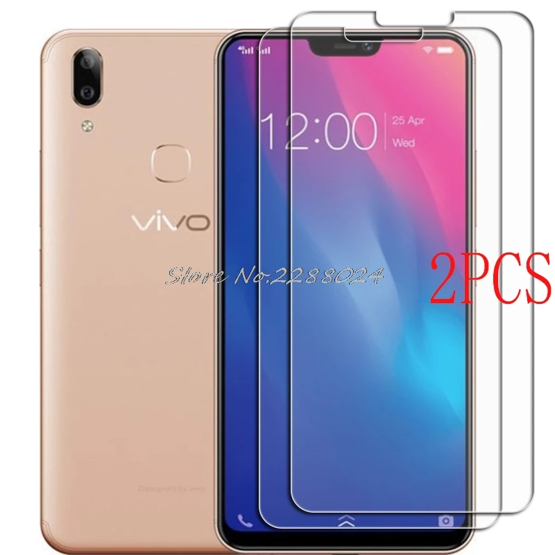 

2PCS for Vivo Y85 Tempered Glass Protective FOR Vivo V9 Youth V9 PRO 1723 1727, 1726 6.3" Screen Protector Film phone Cover