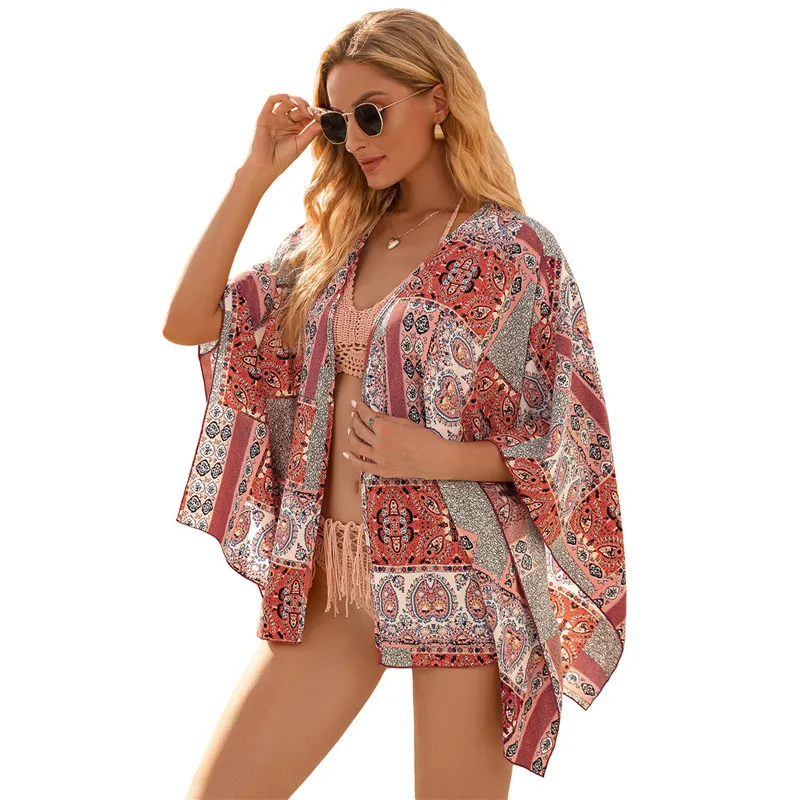 2021 Women's Print Bikini Cover Ups Beach Cover Ups Short Smock Elbow Sleeve Swimwear Beach Capes For Vacation Travelling
2021 Women's Print Bikini Cover Ups Beach Cover Ups Short Smock Elbow Sleeve Swimwear Beach Capes For Vacation Travelling
