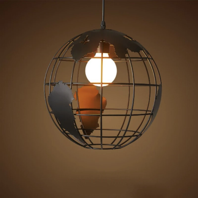 Скандинавский Ретро Глобус светодиодный подвесной светильник для ресторана