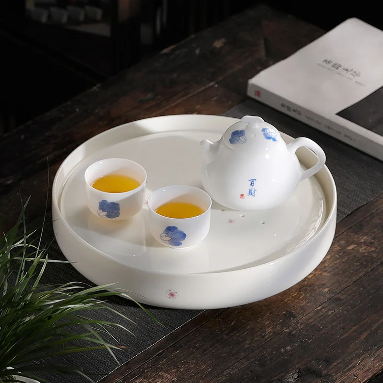 Decoration Chinese Tea Tray Round Solid Big Ceramic Tea Tray Ceremony Set Table Food Plateau De Service Kitchen Teaware DH50CP
Decoration Chinese Tea Tray Round Solid Big Ceramic Tea Tray Ceremony Set Table Food Plateau De Service Kitchen Teaware DH50CP