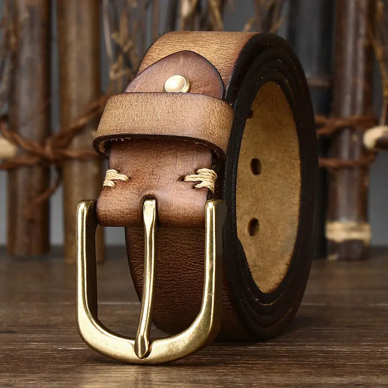 Belt Men's Leather Pin Buckle Youth Casual Middle-Aged Trouser Belt Men's Casual Trend Top Layer Cowhide Copper Buckle Belt
Belt Men's Leather Pin Buckle Youth Casual Middle-Aged Trouser Belt Men's Casual Trend Top Layer Cowhide Copper Buckle Belt