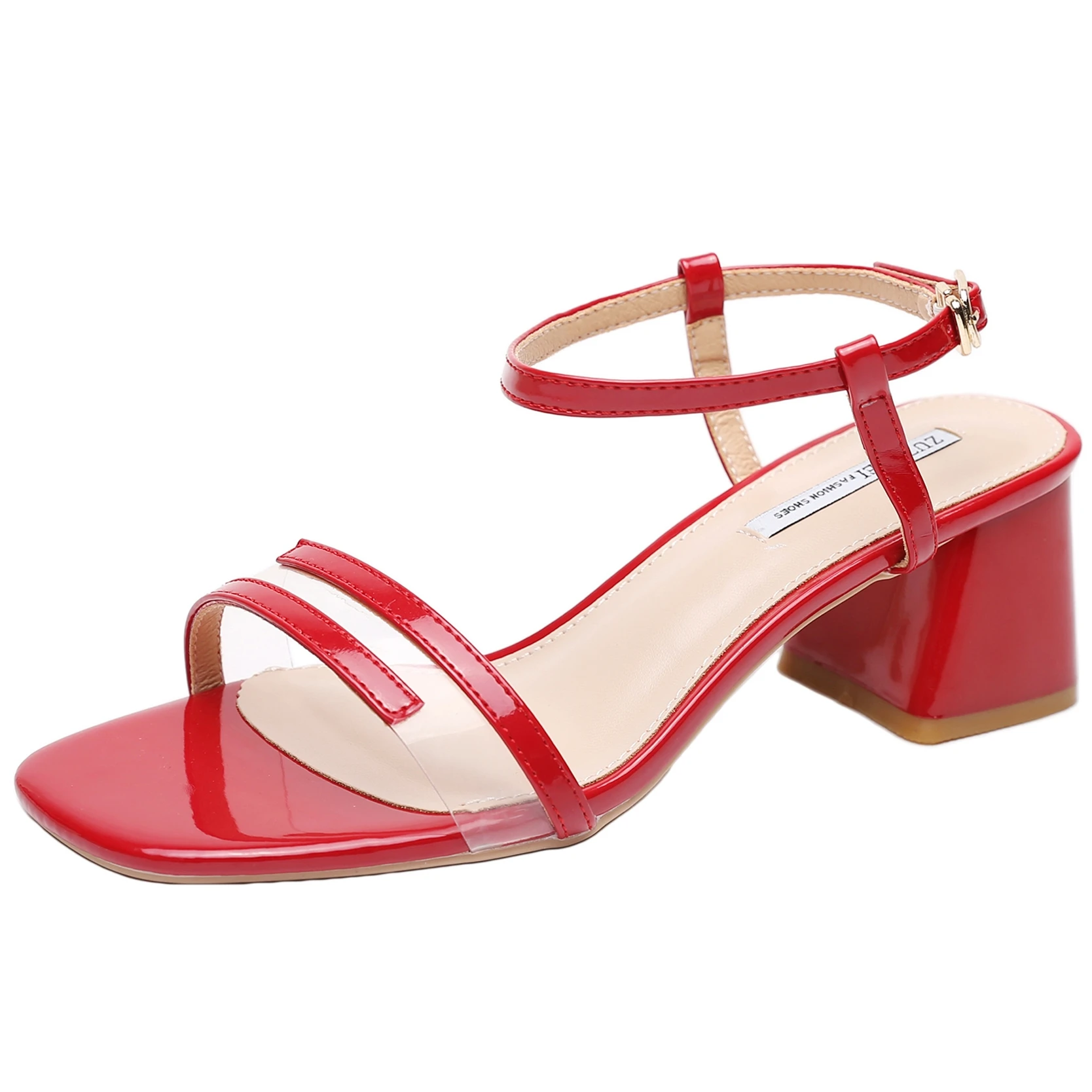 Summer Ladies Fashion Square Heels Sandals Women's Sexy Red Black Square Toe Women Shoes Female Footwear Plus Size B0001
Summer Ladies Fashion Square Heels Sandals Women's Sexy Red Black Square Toe Women Shoes Female Footwear Plus Size B0001