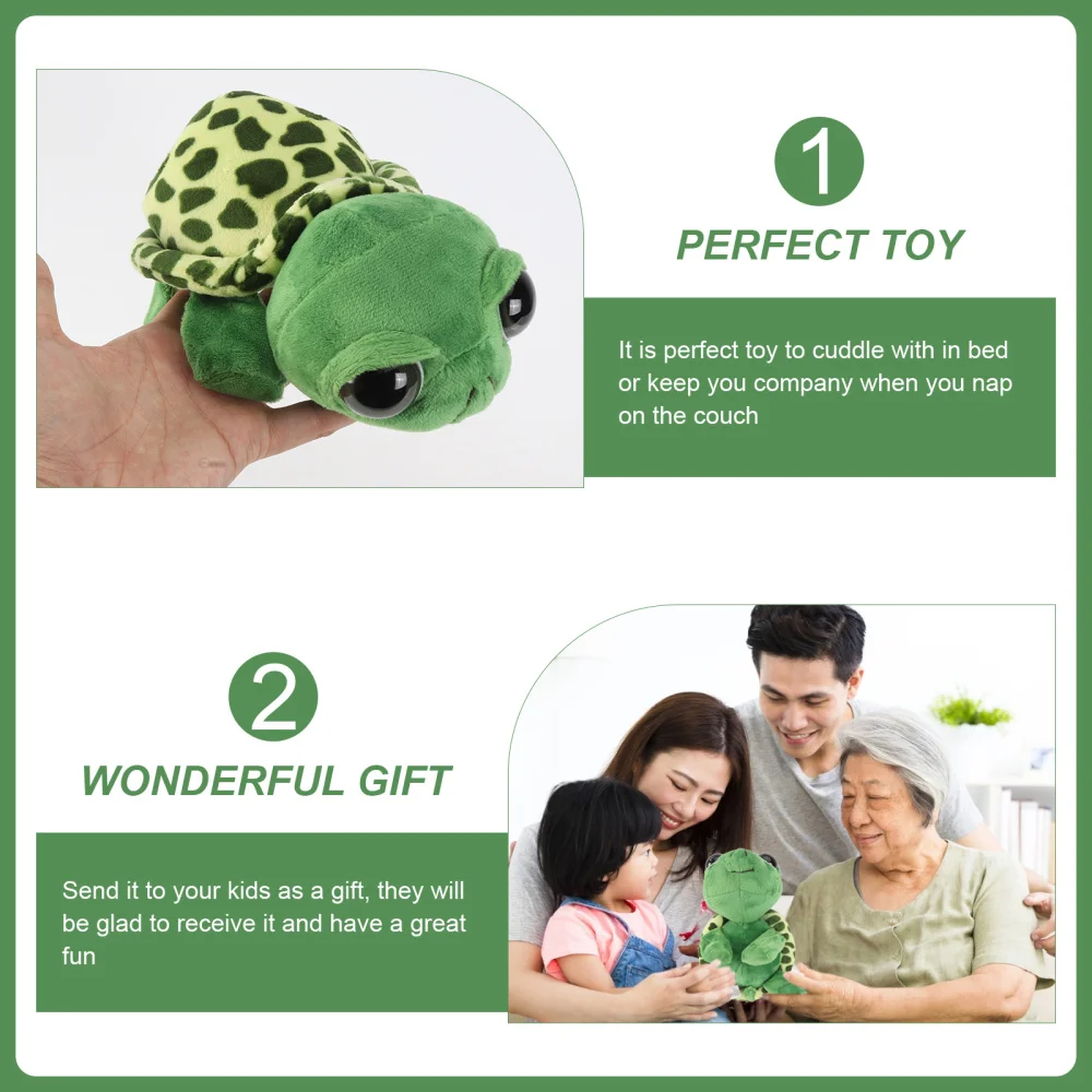 Green Turtle Stuffed Animal Plush Kawaii Big Eyes Tummy Turtle Doll Great Gift
Green Turtle Stuffed Animal Plush Kawaii Big Eyes Tummy Turtle Doll Great Gift