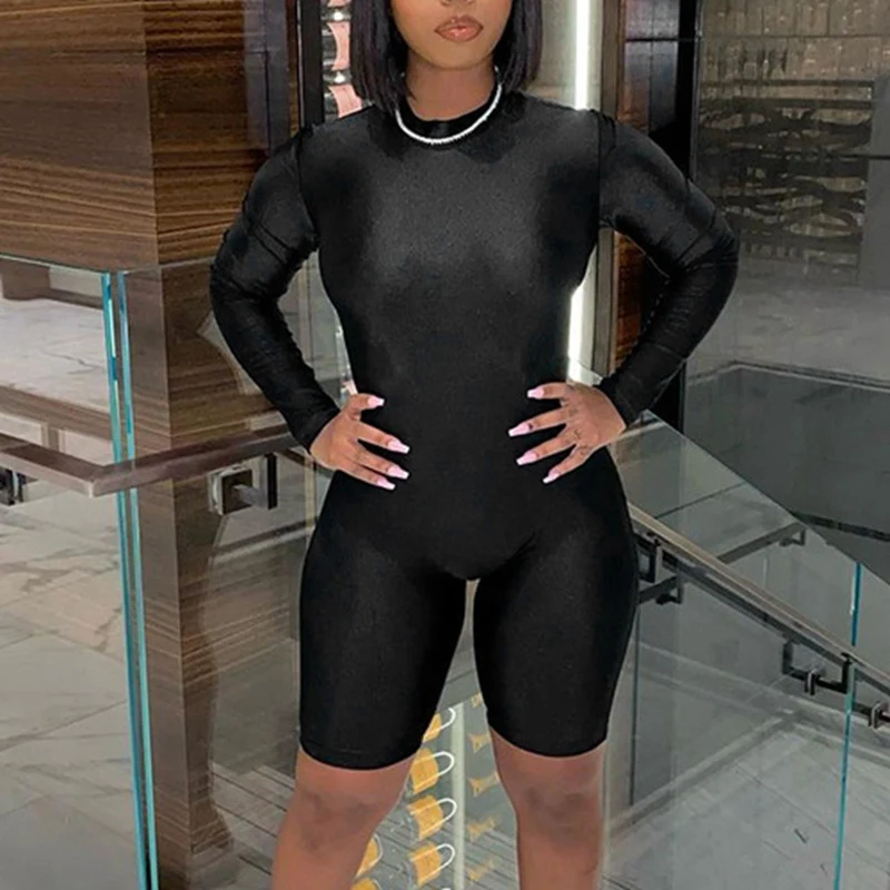 Solid Color Long-Sleeved Jumpsuit Women's Sexy Jumpsuit Autumn Zipper Party Club Jumpsuit Shorts
Solid Color Long-Sleeved Jumpsuit Women's Sexy Jumpsuit Autumn Zipper Party Club Jumpsuit Shorts