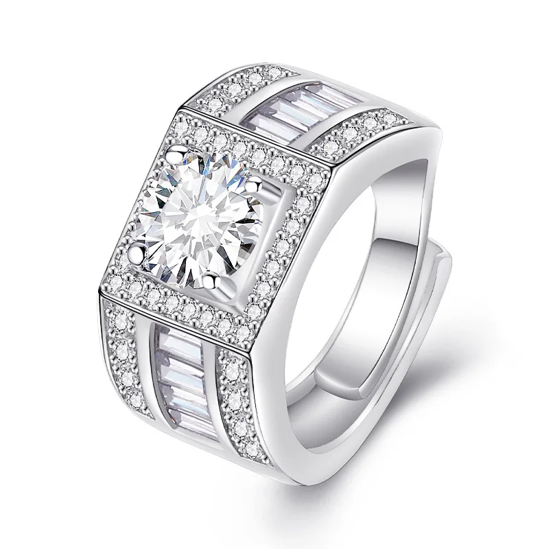 Men Rings for S925 Sterling Silver Wedding Classic Office Fine Jewelry Luxury Diamond Engagement Resizable Mens Big Silver Rings
Men Rings for S925 Sterling Silver Wedding Classic Office Fine Jewelry Luxury Diamond Engagement Resizable Mens Big Silver Rings