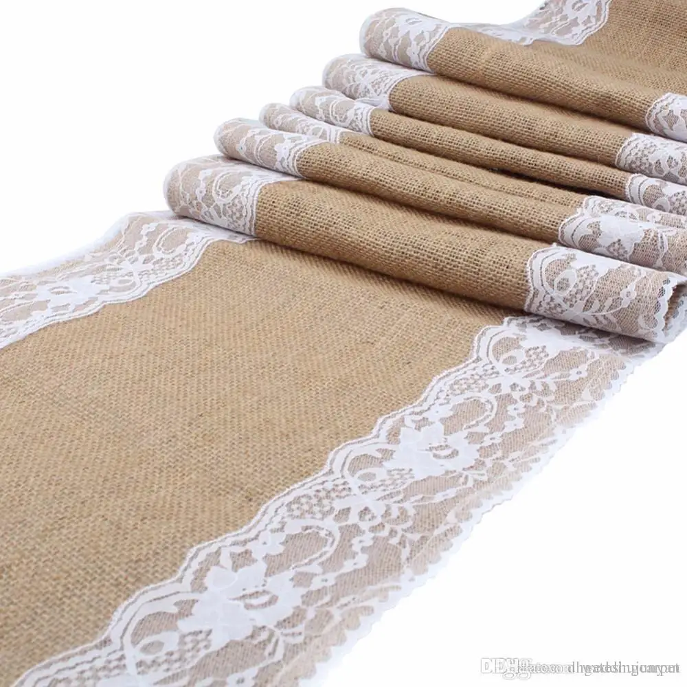 Natural Burlap Table Runner Hessian Vintage Tablecloth Cover with Jute Lace Rose Pattern for Wedding Party Rustic Decor
Natural Burlap Table Runner Hessian Vintage Tablecloth Cover with Jute Lace Rose Pattern for Wedding Party Rustic Decor