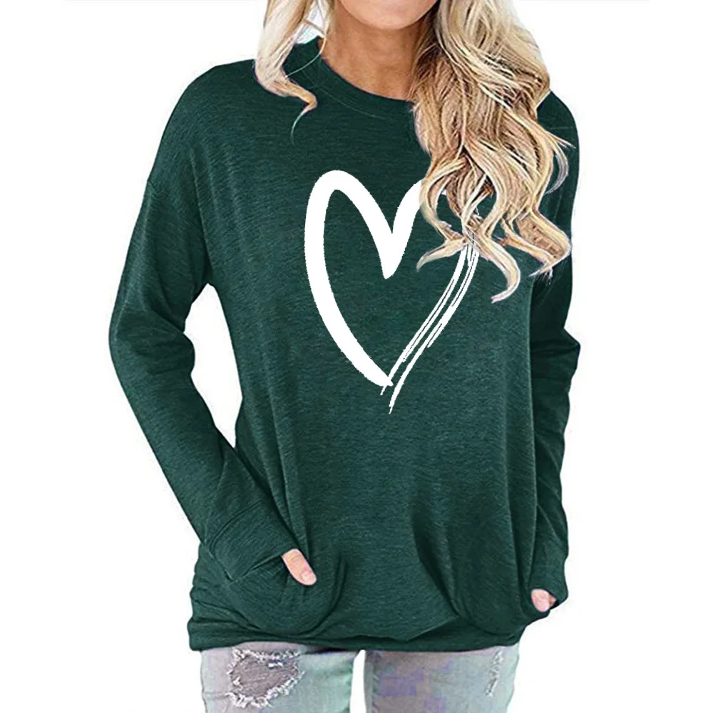 Spring And Autumn Kawaii Hot Selling Products of Women's Pocket Sanitary Ware Love Pattern Printed Round Neck Bat Long Sleeve
Spring And Autumn Kawaii Hot Selling Products of Women's Pocket Sanitary Ware Love Pattern Printed Round Neck Bat Long Sleeve