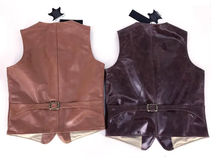 100% Genuine Leather Jacket Mens Wax Oil Cowhide Brown Vintage Jackets Quality Slim Vest Style Coat 
100% Genuine Leather Jacket Mens Wax Oil Cowhide Brown Vintage Jackets Quality Slim Vest Style Coat