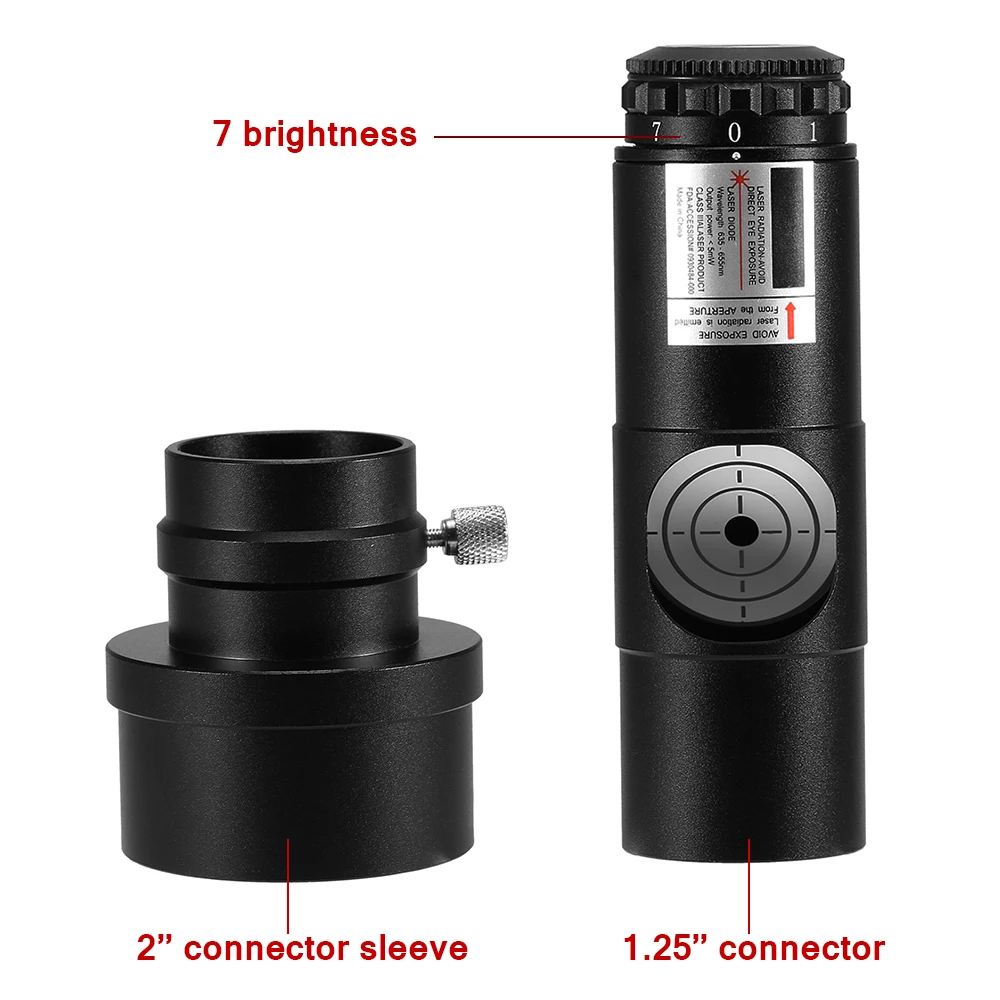 1.25IN Telescope Collimator 2INCH Adapter Reflector Telescope Newtonian SCA Laser Collimation 7 Brightness Level Astronomical
1.25IN Telescope Collimator 2INCH Adapter Reflector Telescope Newtonian SCA Laser Collimation 7 Brightness Level Astronomical