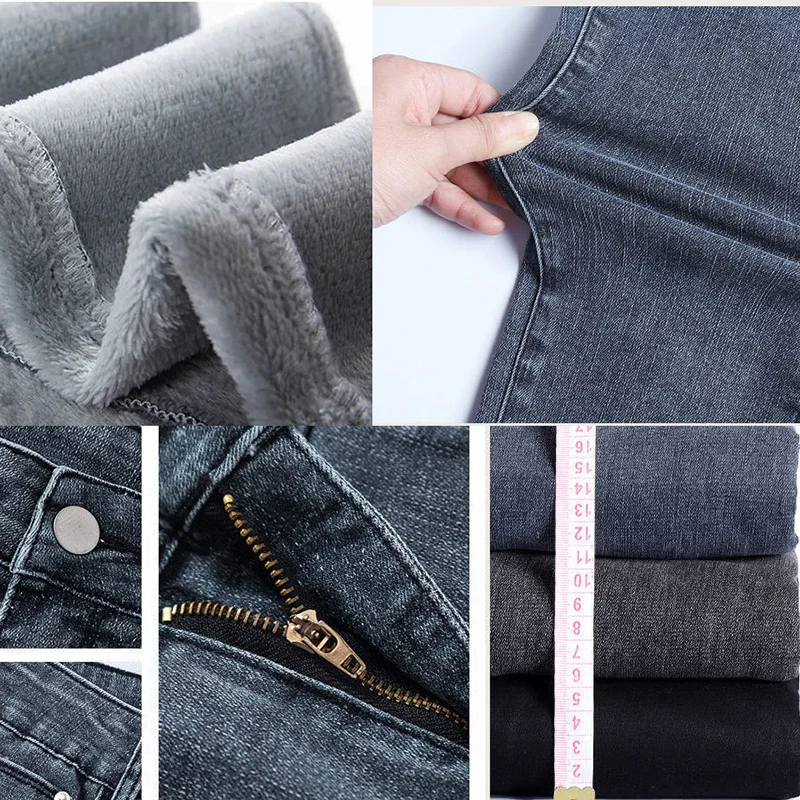 Hot Sale High Waist Thicking Pencil Jeans Women Retro Casual Pocket Stretch Denim Trousers Winter Warm Ankle-Length Pants 25-32
Hot Sale High Waist Thicking Pencil Jeans Women Retro Casual Pocket Stretch Denim Trousers Winter Warm Ankle-Length Pants 25-32