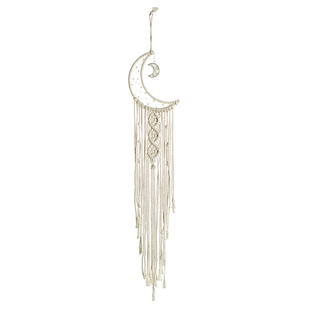 Moon-shaped Dream Catcher Cotton Rope Woven Ornaments Woven Wall Art Decor
Moon-shaped Dream Catcher Cotton Rope Woven Ornaments Woven Wall Art Decor