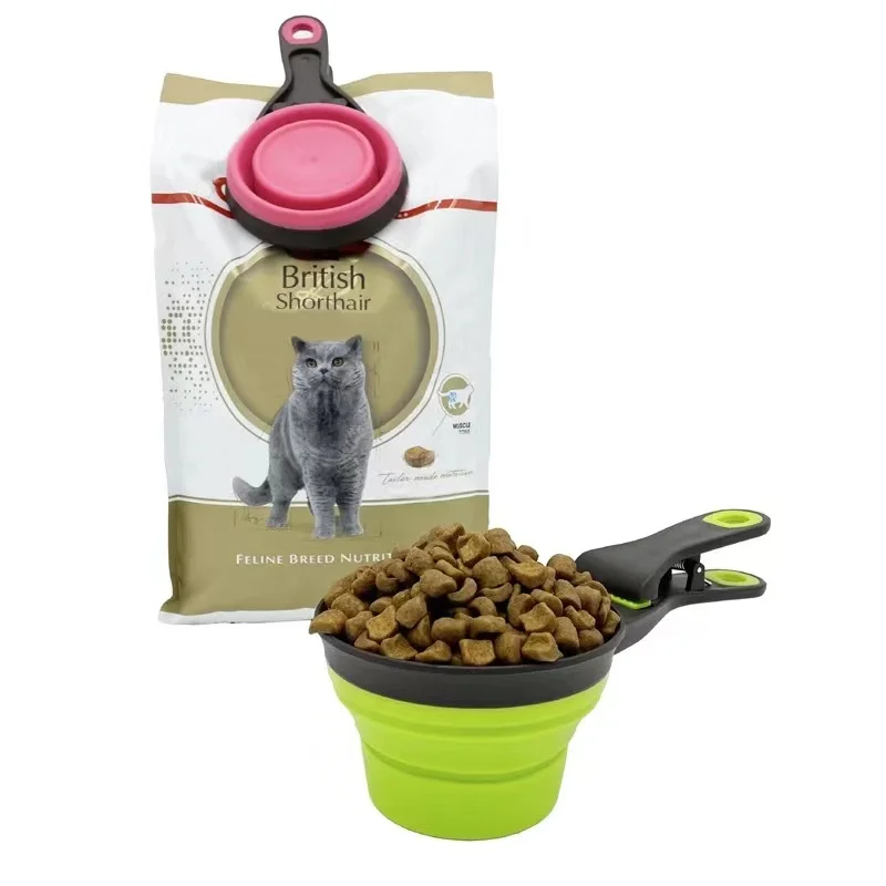 Pet Food Spoon Cat and Dog Food Food Scoop Multifunctional Foldable Silicone Pet Feeder Portable Sealing Clip Measuring Cup
Pet Food Spoon Cat and Dog Food Food Scoop Multifunctional Foldable Silicone Pet Feeder Portable Sealing Clip Measuring Cup