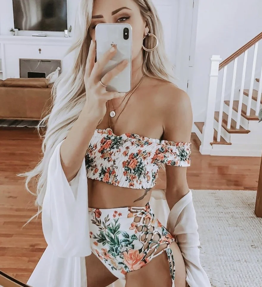 Printing Shirred Bikini Set Bandeau Women Bikini Set Sexy Strapless Padded Bathing Suit Summer High Leg Beach Swimsuit
Printing Shirred Bikini Set Bandeau Women Bikini Set Sexy Strapless Padded Bathing Suit Summer High Leg Beach Swimsuit