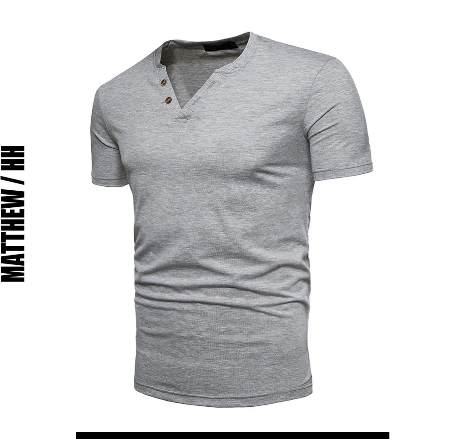 2020 Men's casual T-shirt Male short sleeve V-neck solid T-shirt fashionable handsome casual sports top X005
2020 Men's casual T-shirt Male short sleeve V-neck solid T-shirt fashionable handsome casual sports top X005