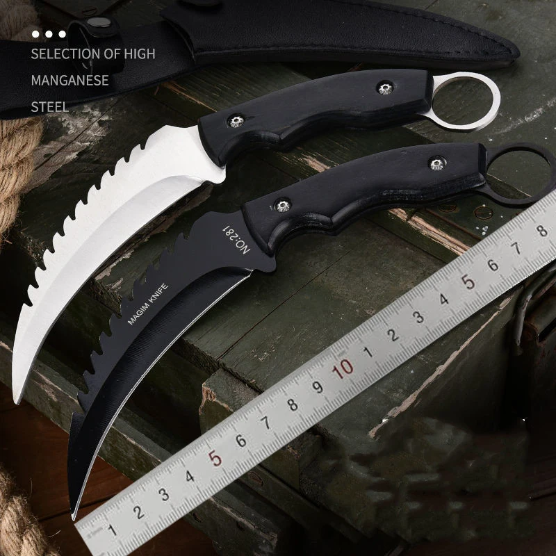 High Hardness Ebony Handle Krarmbit Knives 5cr13Mov Outdoor Self-defense Camping Survival Tool Jungle Claw Knife with Scabbard
High Hardness Ebony Handle Krarmbit Knives 5cr13Mov Outdoor Self-defense Camping Survival Tool Jungle Claw Knife with Scabbard