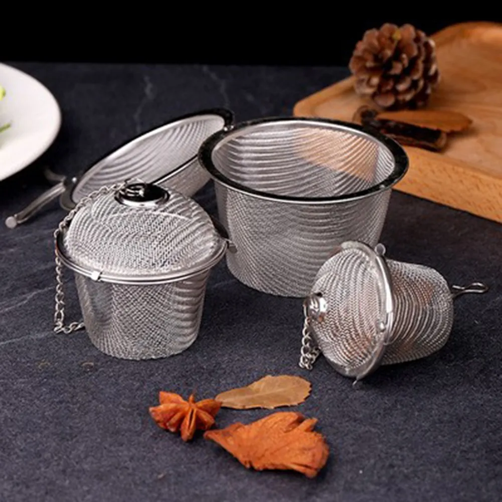 4 Sizes Silver Reusable Stainless Mesh Herbal Ball Tea Spice Strainer Teakettle Locking Tea Filter Infuser Spice Kitchen Tools
4 Sizes Silver Reusable Stainless Mesh Herbal Ball Tea Spice Strainer Teakettle Locking Tea Filter Infuser Spice Kitchen Tools