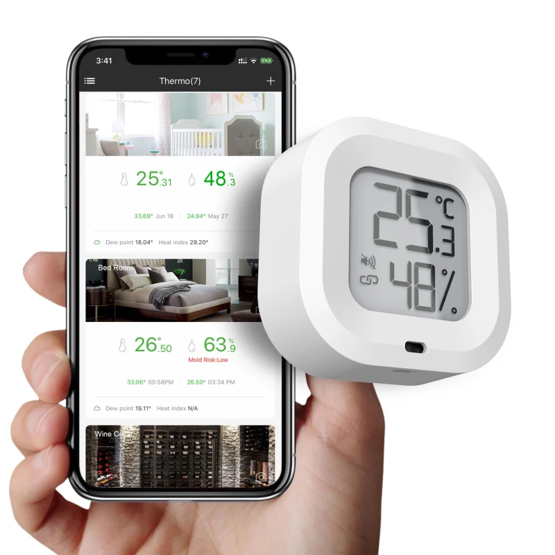 SENSOR BLUE APP Wireless Thermometer Hygrometer Compact Bluetooth 5.0 Indoor Temperature and Humidity Sensor Smart Temperature
SENSOR BLUE APP Wireless Thermometer Hygrometer Compact Bluetooth 5.0 Indoor Temperature and Humidity Sensor Smart Temperature