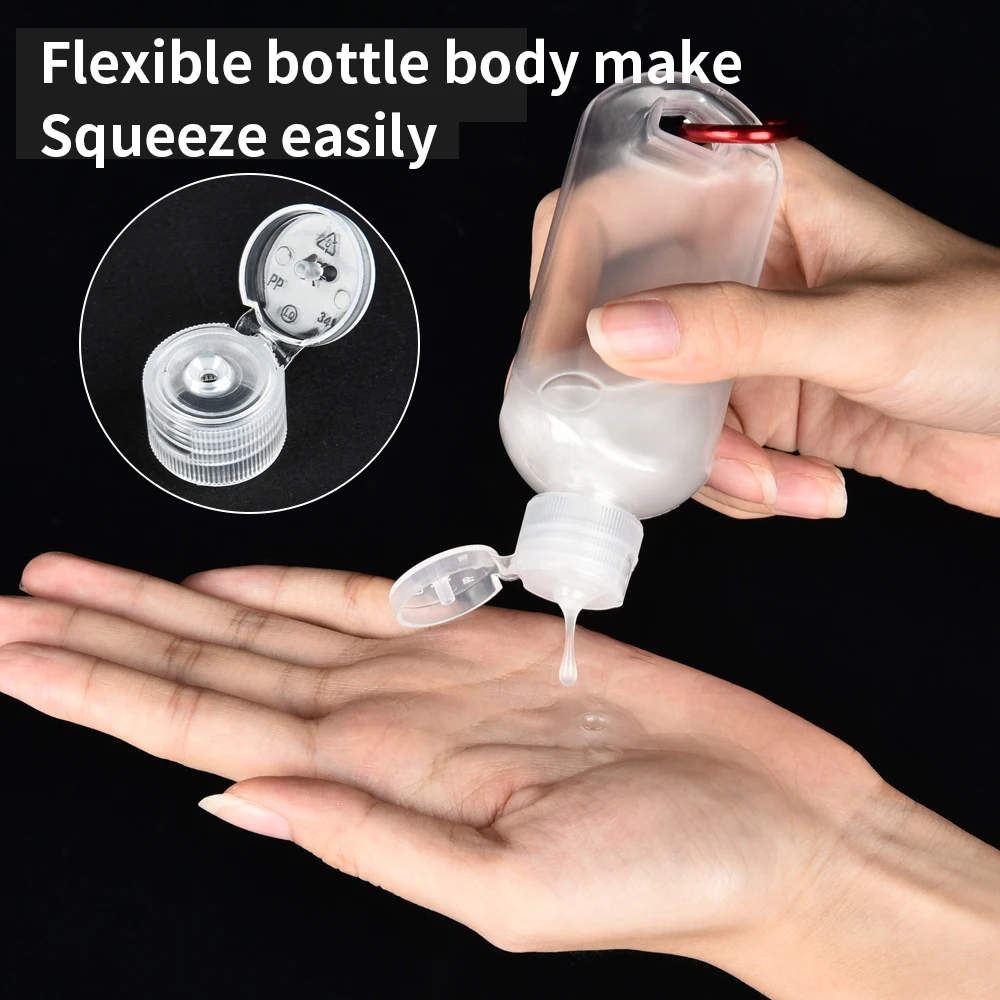 Empty Refillable Plastic Bottle with Clip Hook Travel Sanitizer Bottle 50ml 10Pcs/Set
Empty Refillable Plastic Bottle with Clip Hook Travel Sanitizer Bottle 50ml 10Pcs/Set