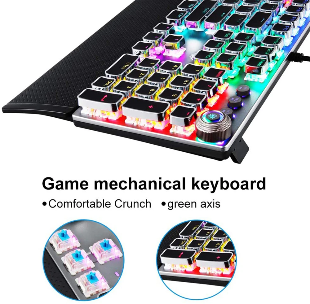 Новая Механическая клавиатура AULA черный/синий/красный/коричневый переключатель