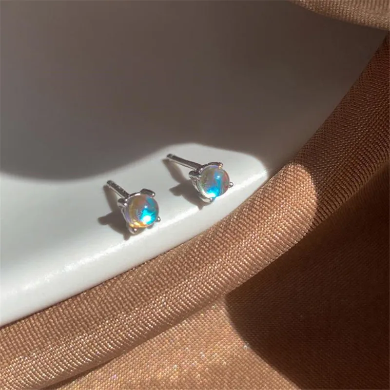925 Sterling Silver Moonstone Round Bead Charm Stud Earring For Women Girls Party Wedding Jewelry Pendientes Accessories eh010
925 Sterling Silver Moonstone Round Bead Charm Stud Earring For Women Girls Party Wedding Jewelry Pendientes Accessories eh010