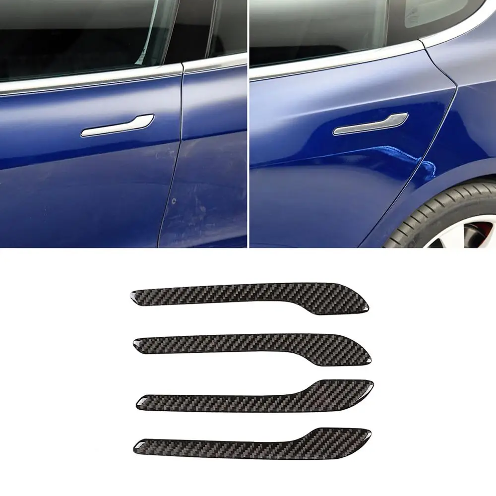 4pcs Real Soft Carbon Fiber Car Door Handle Stickers Wrap Set Cover Exterior Trim for Tesla Model 3 Accessories
4pcs Real Soft Carbon Fiber Car Door Handle Stickers Wrap Set Cover Exterior Trim for Tesla Model 3 Accessories