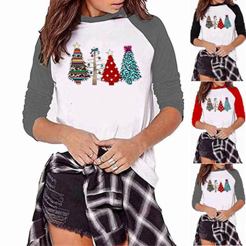 Plaid Leopard Christmas Tree Print Women T shirt Cute Christmas Graphic Tshirts O-neck Raglan Sleeve Ladies Xmas Harajuku Tshirt
Plaid Leopard Christmas Tree Print Women T shirt Cute Christmas Graphic Tshirts O-neck Raglan Sleeve Ladies Xmas Harajuku Tshirt