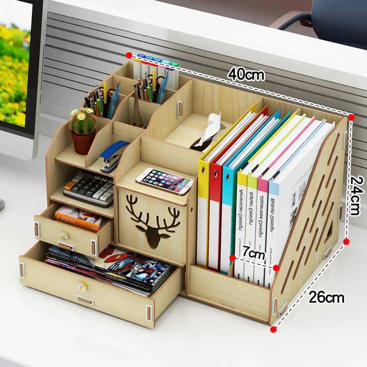 Multi-function Pen Organizer Wooden DIY Desktop Pen Holder Home Office School Storage Case Pen Receiving Box Students Fantastic
Multi-function Pen Organizer Wooden DIY Desktop Pen Holder Home Office School Storage Case Pen Receiving Box Students Fantastic