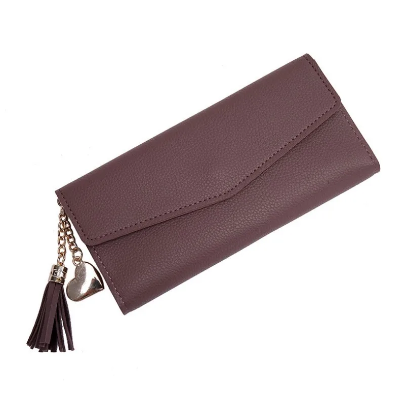 TINYAT New Style ladies wallet long fashion heart-shaped pendant tassel wallet Korean simple lychee pattern clutch wholesale
TINYAT New Style ladies wallet long fashion heart-shaped pendant tassel wallet Korean simple lychee pattern clutch wholesale