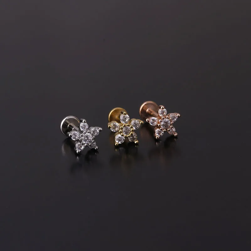 1PC 16G Cz Ear Piercing Cartilage Earrings Flower Star Butterfly Helix Conch Rook Tragus Stud Flat Labret Back Piercing Jewelry 
1PC 16G Cz Ear Piercing Cartilage Earrings Flower Star Butterfly Helix Conch Rook Tragus Stud Flat Labret Back Piercing Jewelry
