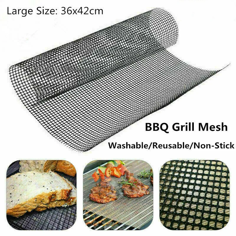 Outdoor Barbecue Sheet Baking Multiplayer Party Dinner Reusable Black Heat-Resistant Barbecue Non-stick BBQ Mesh Kitchen Tool
Outdoor Barbecue Sheet Baking Multiplayer Party Dinner Reusable Black Heat-Resistant Barbecue Non-stick BBQ Mesh Kitchen Tool