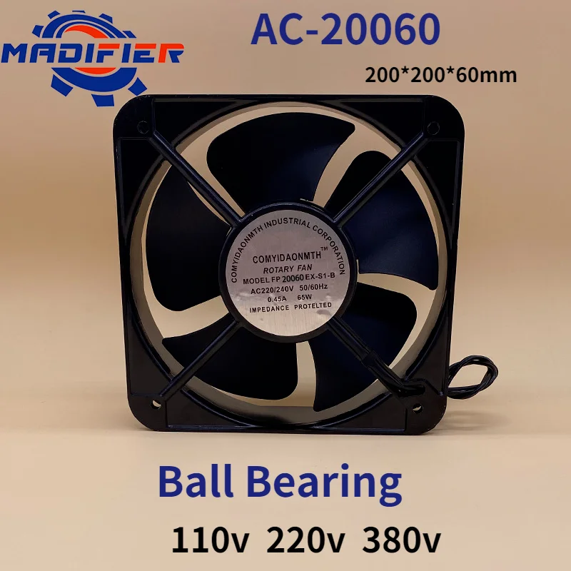 Ac20060 Industrial Fan Ball Bearing 110v220v380 Power Cabinet Inverter Lead Cooling Fan 
Ac20060 Industrial Fan Ball Bearing 110v220v380 Power Cabinet Inverter Lead Cooling Fan
