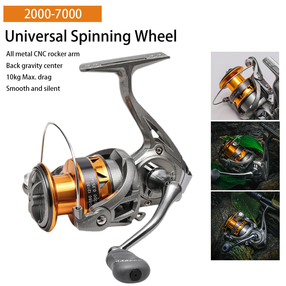 Fishing Reel Spinning Reel 5.2:1 Gear Ratio 10KG Max.Drag Carp Fishing Reel Saltwater Freshwater Fishing Tackle Accessories
Fishing Reel Spinning Reel 5.2:1 Gear Ratio 10KG Max.Drag Carp Fishing Reel Saltwater Freshwater Fishing Tackle Accessories