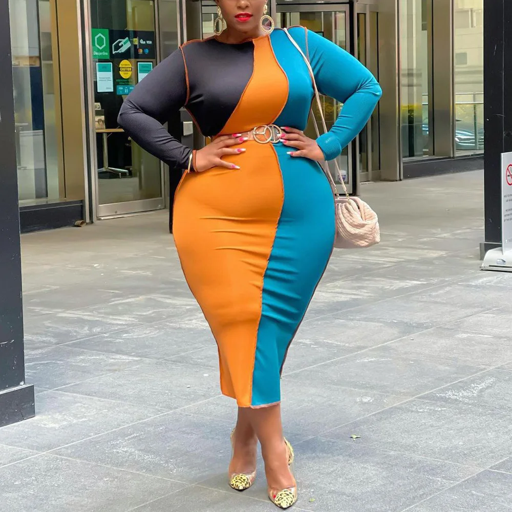 Plus Size African Dresses for Women Bodycon Patchwork Full Sleeve High Waisted Mid Calf Elegant Evening Night Club Large Dress
Plus Size African Dresses for Women Bodycon Patchwork Full Sleeve High Waisted Mid Calf Elegant Evening Night Club Large Dress