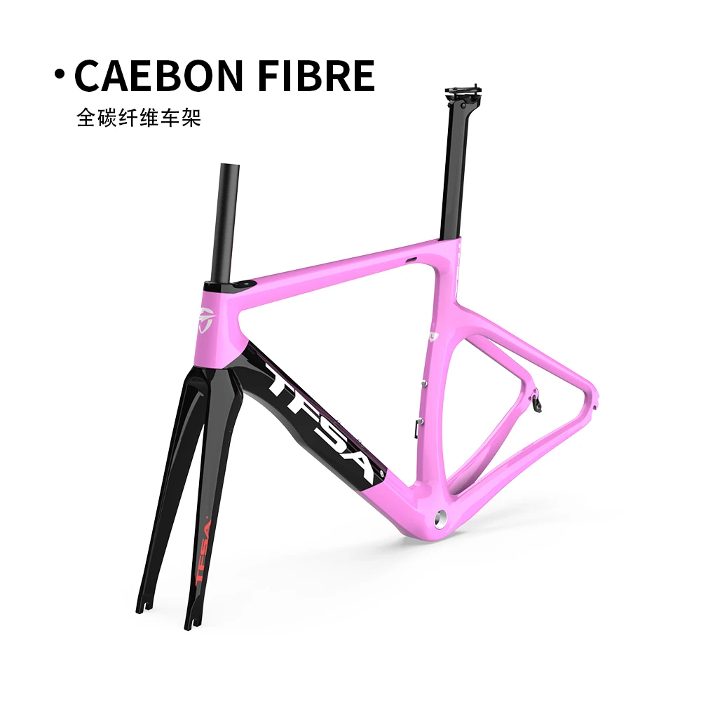 TFSA Carbon Fiber Road Bike Frame Single Hole V Brake Rim Brake T1000-40T Original Carbon Fiber Products Portafoto Cuadro
TFSA Carbon Fiber Road Bike Frame Single Hole V Brake Rim Brake T1000-40T Original Carbon Fiber Products Portafoto Cuadro