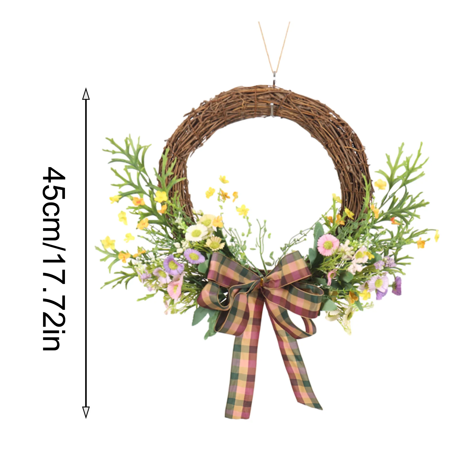 45CM Spring Wreath Front Door Decorative Wreath Home Decoration Garland Add To Spring Atmosphere For Home Garden
45CM Spring Wreath Front Door Decorative Wreath Home Decoration Garland Add To Spring Atmosphere For Home Garden