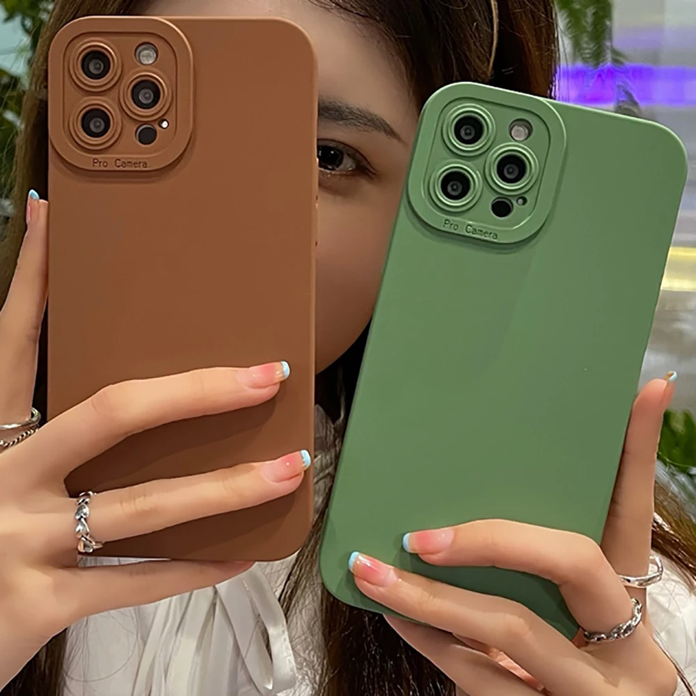 Luxury Solid Color Matte Phone Case For iPhone 7 8 Plus 11 12 13 Pro Max SE 20 13 Mini XS Max X XR Soft Silicone Green INS Cover
Luxury Solid Color Matte Phone Case For iPhone 7 8 Plus 11 12 13 Pro Max SE 20 13 Mini XS Max X XR Soft Silicone Green INS Cover