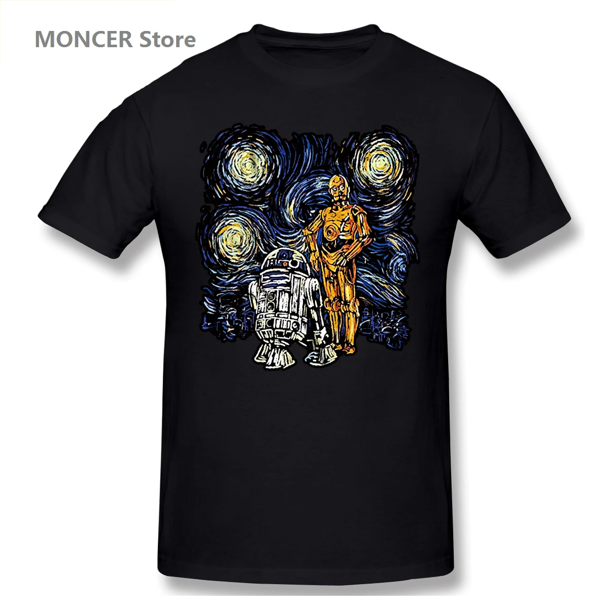 Fun starry night robot T Shirt Men/WoMen T-shirt Short Sleeve Graphics Tshirt Brands Tee Tops
Fun starry night robot T Shirt Men/WoMen T-shirt Short Sleeve Graphics Tshirt Brands Tee Tops